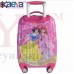 OkaeYa 18 Inch Princess5 Pink 2000Cms 4 Wheel Kids Hardsided Trolley Bag